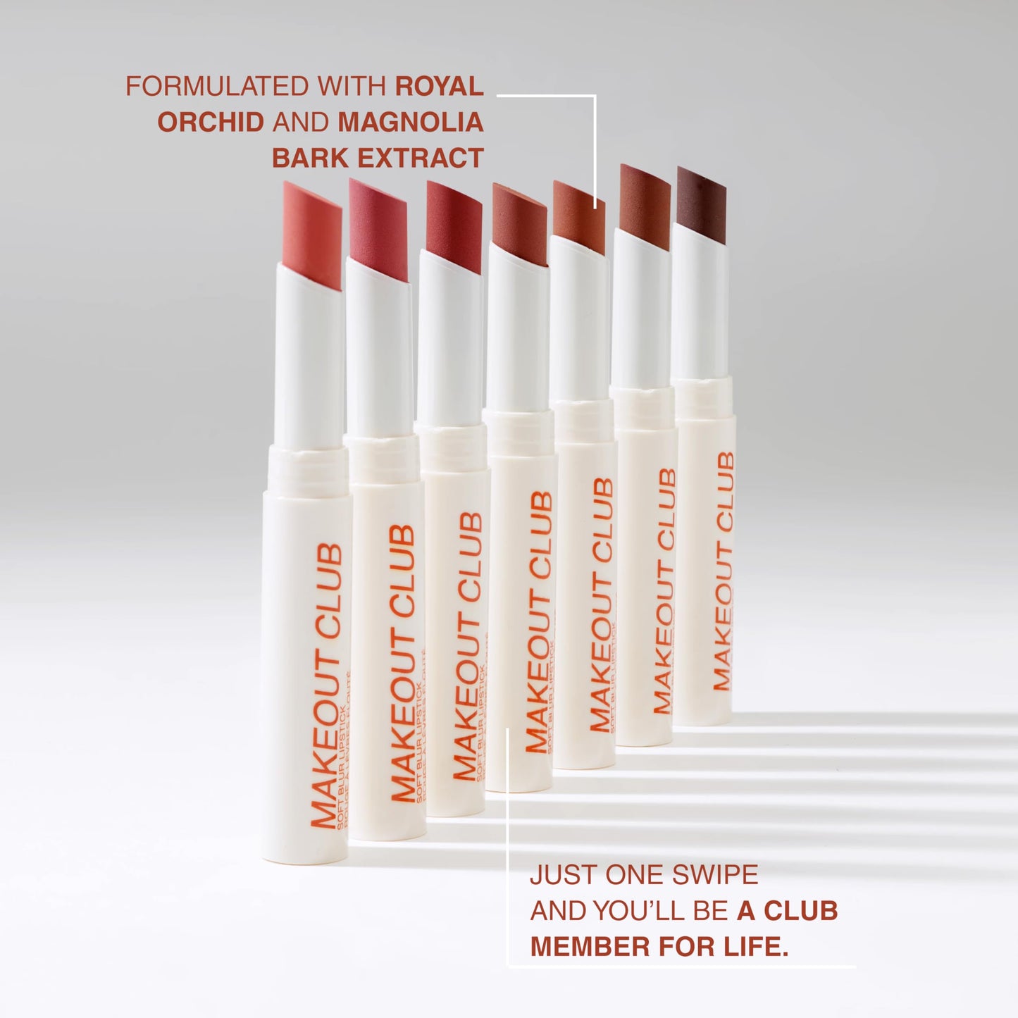 Freck MAKEOUT CLUB Soft Blur Lipstick | Buildable Soft Matte Lipstick, Long Lasting Transfer-Proof Lip Color | Medium-to-Full Coverage, 8-Hour Wear