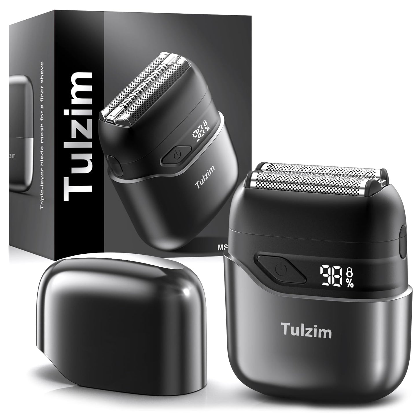 Tulzim Electric Foil Shaver for Men: Portable Electric Razor for Beard/Face - 3 Floating Blade LED Display USB-C Fast Rechargeable - IPX7 Waterproof Beauty and Personal Care Tulzim Default Title