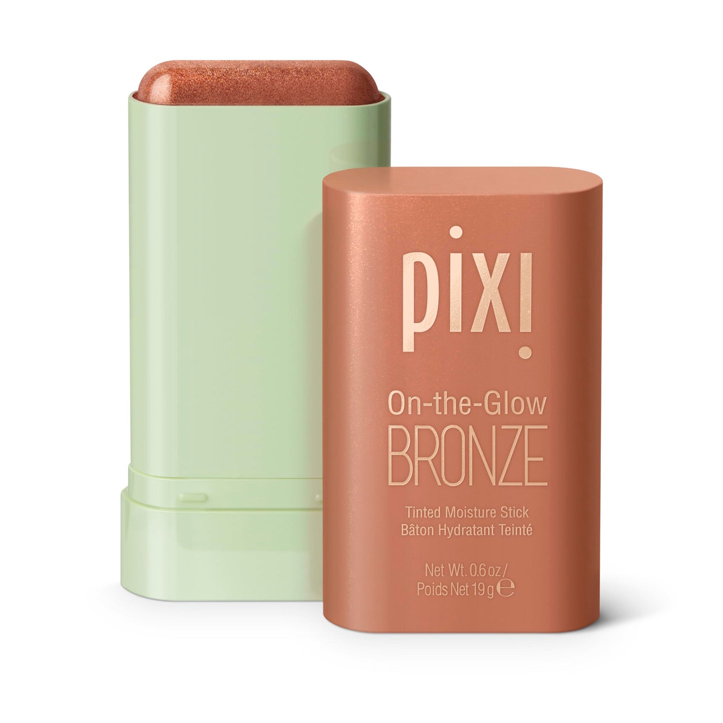 Pixi On-the-Glow Bronze - RichGlow, Hydrating Tinted Moisture Bronzer Stick with Ginseng, Aloe Vera & Fruit Extracts, For Cheeks & Lips, 19g / 0.6oz