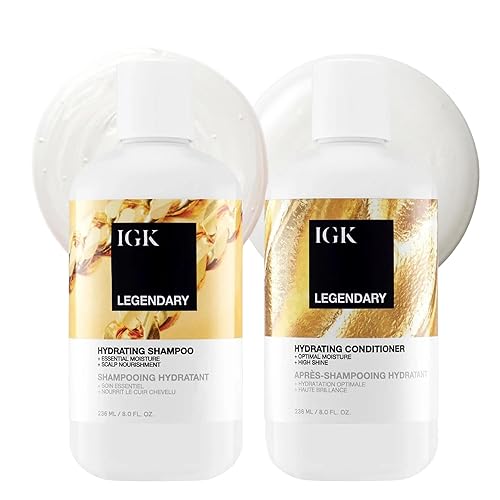 IGK LEGENDARY Dream Hair Shampoo & Conditioner Set | Hydrating Haircare Duo for Soft Shiny Healthy Looking Hair | Lightweight Feel with Bounce