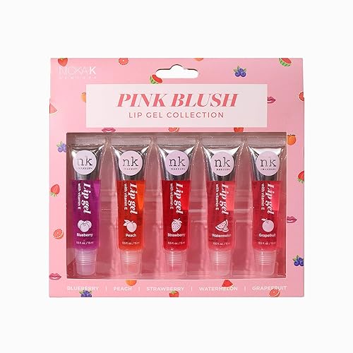NICKA K NEW YORK Lip Gel Collection, High Shine, Non-Sticky, Lightweight Lip Gloss (MLLG06N Pink Blush)