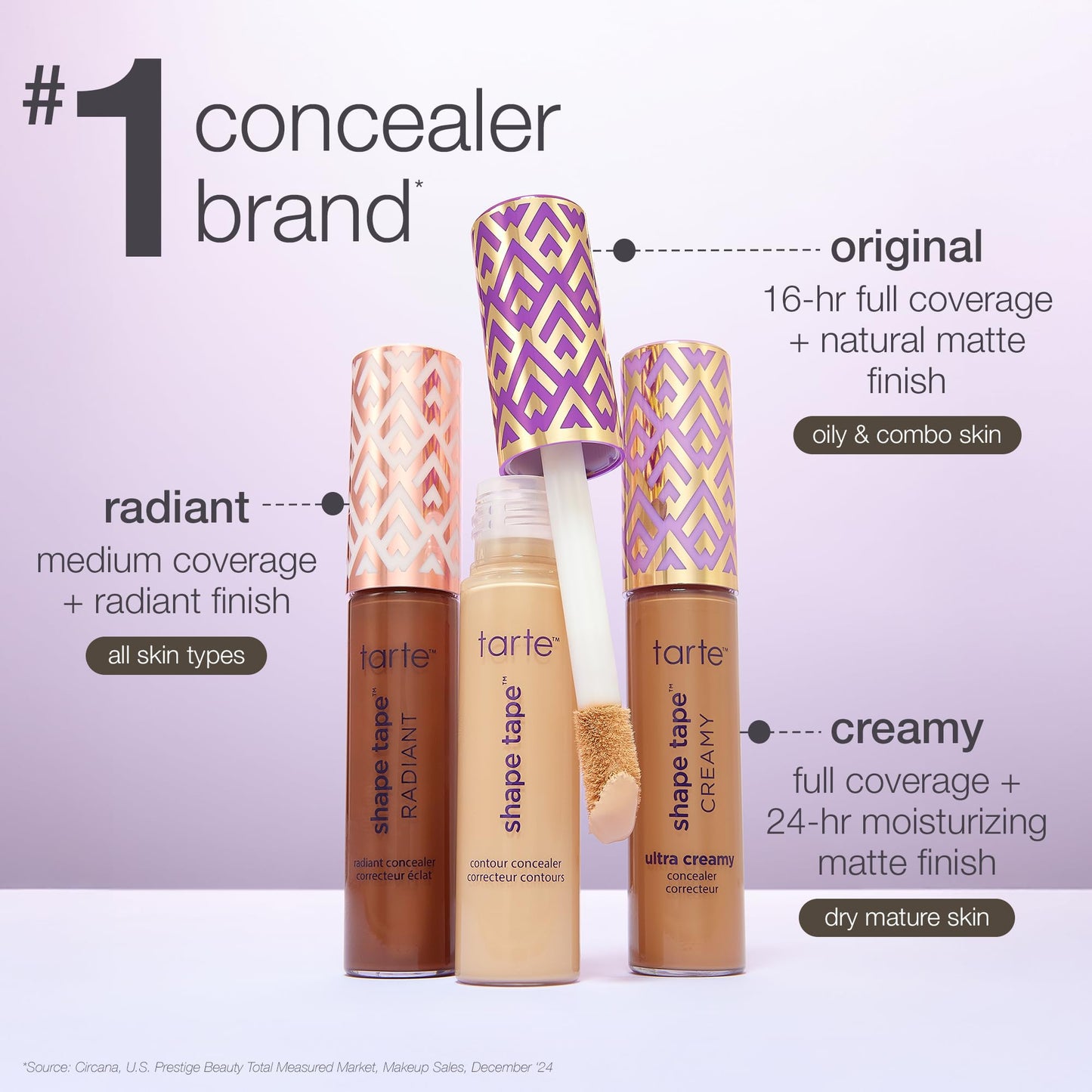 tarte shape tape creamy concealer - Coverage, Hydrating, Natural Matte Finish Formula for Under Eye, Dark Circles, Fine Lines, Redness