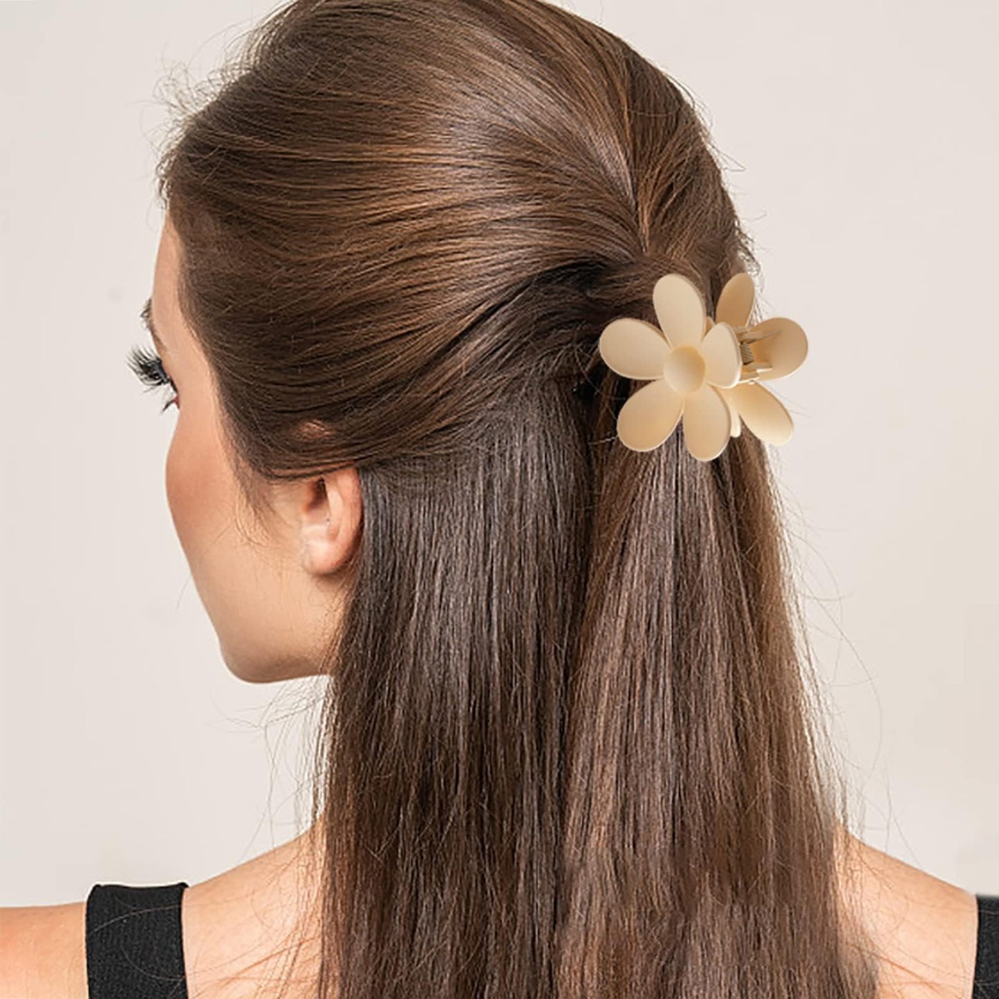 8PCS Hair Clips for Women, Flower Claw Clips for Thick Hair, Non-Slip Hair Accessories with Multi-Styles, Neutral Colors Hair Claw Clips and Variety Beauty and Personal Care Sunolga
