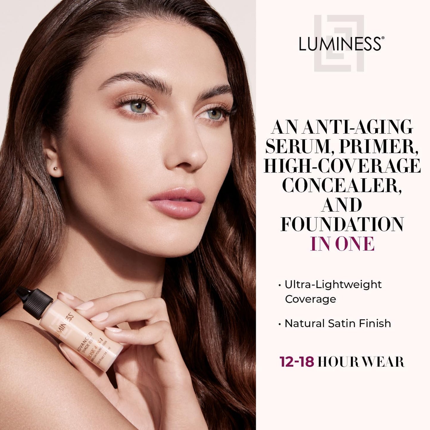 Luminess Air Rose 4-in-1 Airbrush Foundation - Shade 070, 0.50 oz, Warm