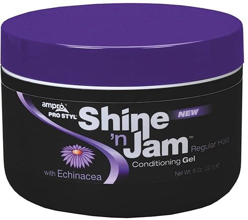 Ampro Shine 'n Jam Conditioning Gel, Regular Hold, 8 oz (Pack of 2)