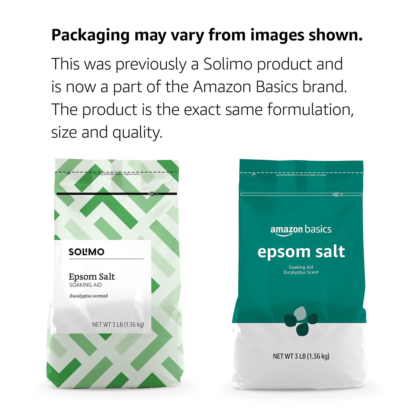 Amazon Basics Epsom Salt Soaking Aid, Eucalyptus Scented, 3 Pound Beauty and Personal Care Amazon Basics