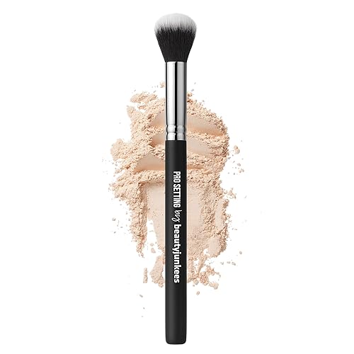 Beauty Junkees Concealer Brush Under Eye - Small Soft Fluffy Tapered Synthetic Cruelty Free Vegan Makeup Brush for Precision Setting Powder
