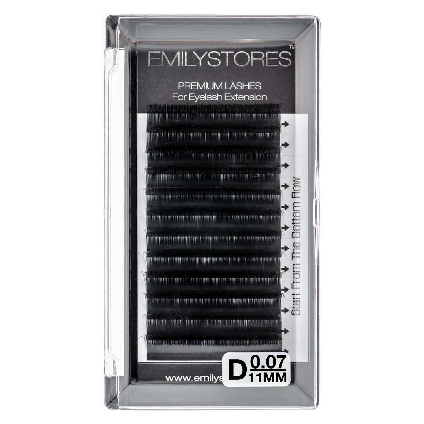 EMILYSTORES Eyelash Extensions 0.07mm Thickness D Curl Length 11mm Single Size Rapid Volume Eyelash For Lash Extensions, Easy Fan Blooming Flower