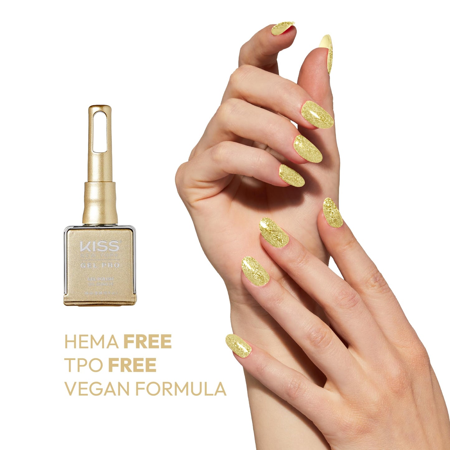 Kiss NEW YORK Gel Nail Polish Soak Off UV LED Gel Polish 10mL Nail Art Salon Manicure DIY HEMA Free, TPO Free (Gold Rush) Beauty & Personal Care Kiss