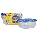 GladWare Family Size Food Storage Containers, XL | Large Square Food Storage, Containers Hold up to 104 Ounces of Food, Large Set 3 Count Food…