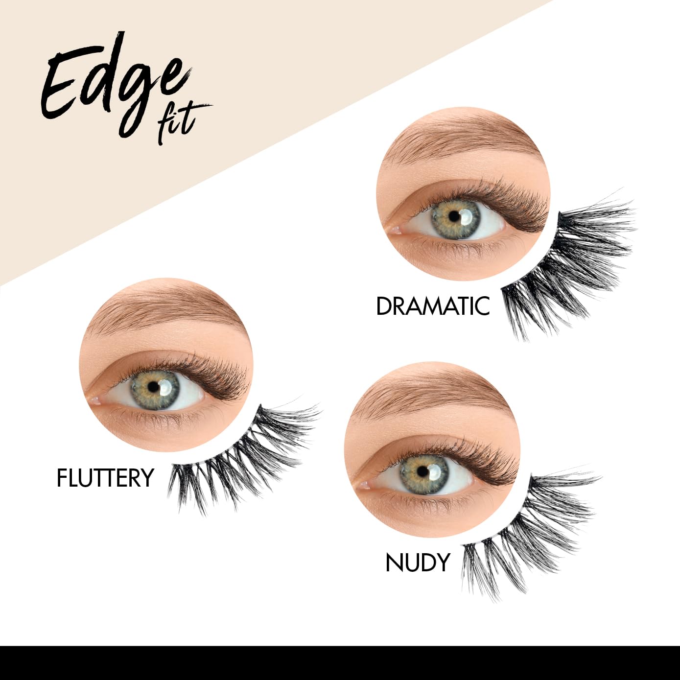 i-ENVY Half Lashes, Edge Fit False Eyelashes Natural Dramatic Look Wispy Cat Eye Clear Band Fluffy Volume Soft Strip Short Half Fake Eyelashes Light