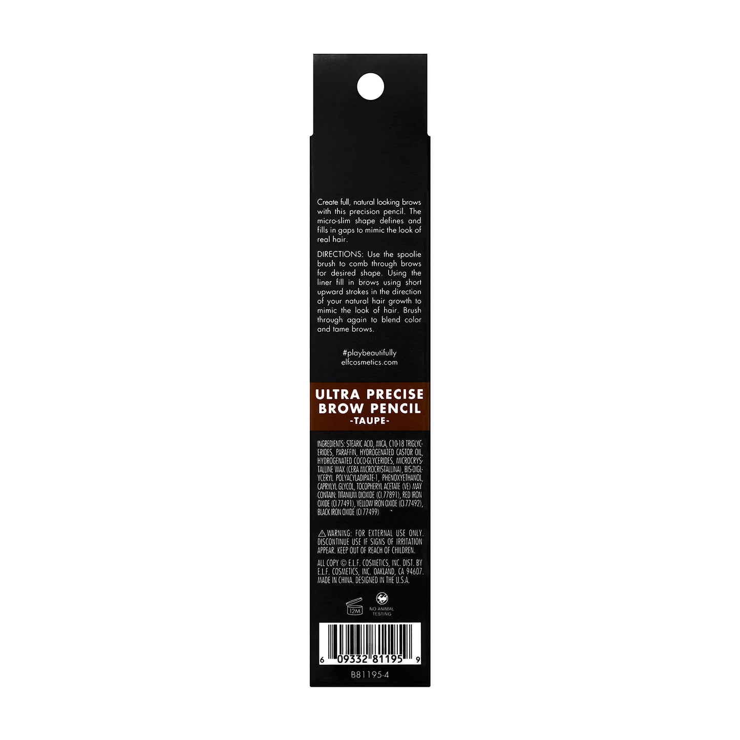 e.l.f. Ultra Precise Brow Pencil, Creamy, Micro-Slim, Precise, Defines, Creates Full, Natural-Looking Brows, Tames and Combs Brow Hair, Taupe, 0.0017