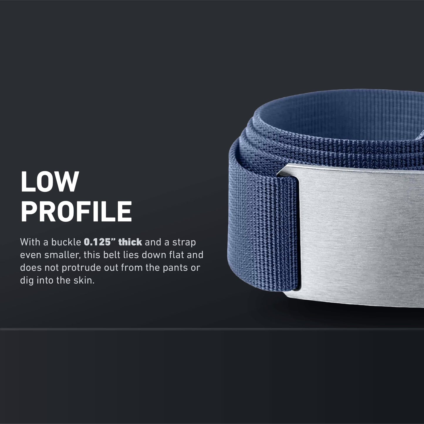 GRIP6 Granite Belt: Durable Belts for Men & Women, Versatile Nylon Tactical Belt for Work, Golf, Casual & Outdoor Use 1.5-44 - Made in the USA