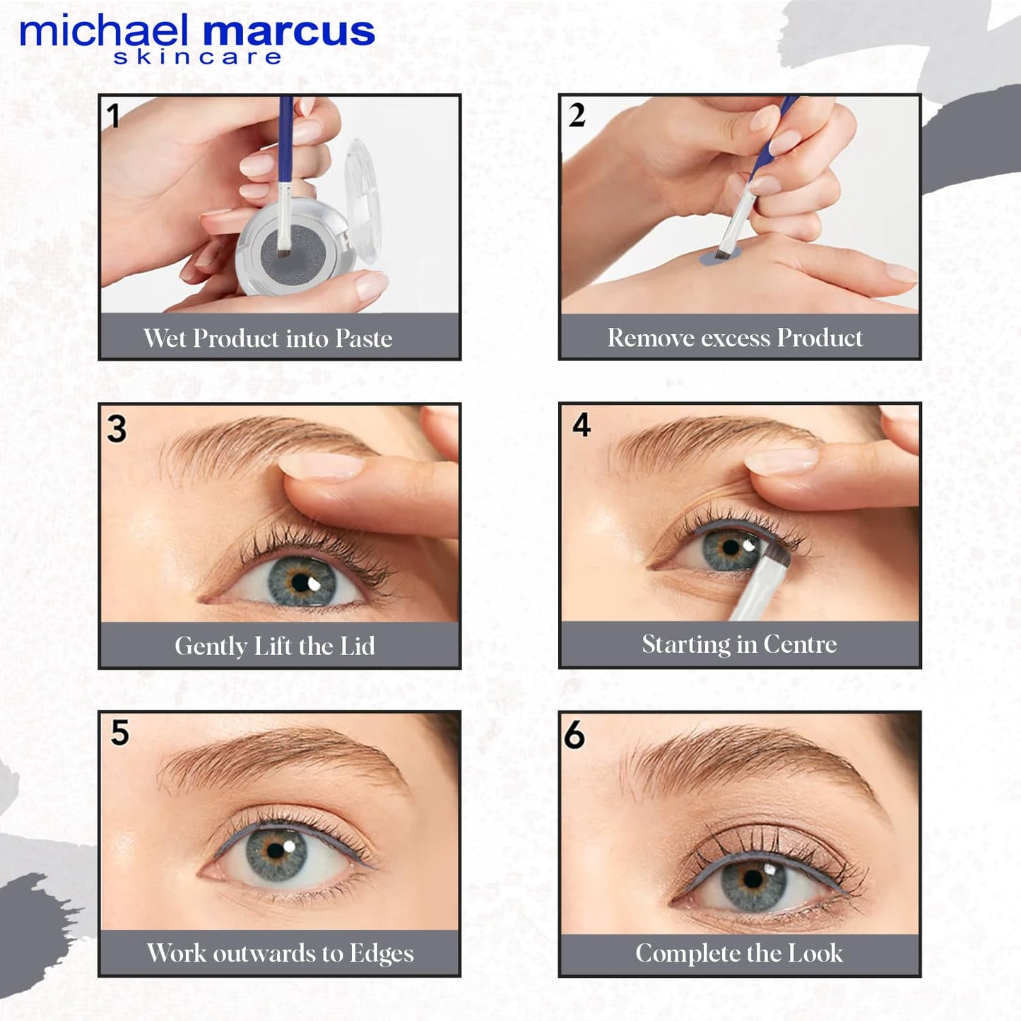michael marcus Makeup Cake Eye Liner (Trashy) - Water Activated Dry Pressed, Long-Lasting, Vibrant Color & Smudge Resistant Eyeliner - Cruelty