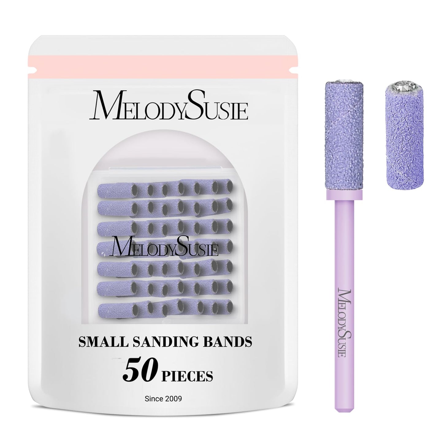 MelodySusie 50 Pcs Nail Drill Bits Small Sanding Bands with 3.1mm Mandrel Bit, 180 Fine Grit Nail File for Acrylic Nails Gel Manicures and Pedicure Beauty and Personal Care MelodySusie Default Title