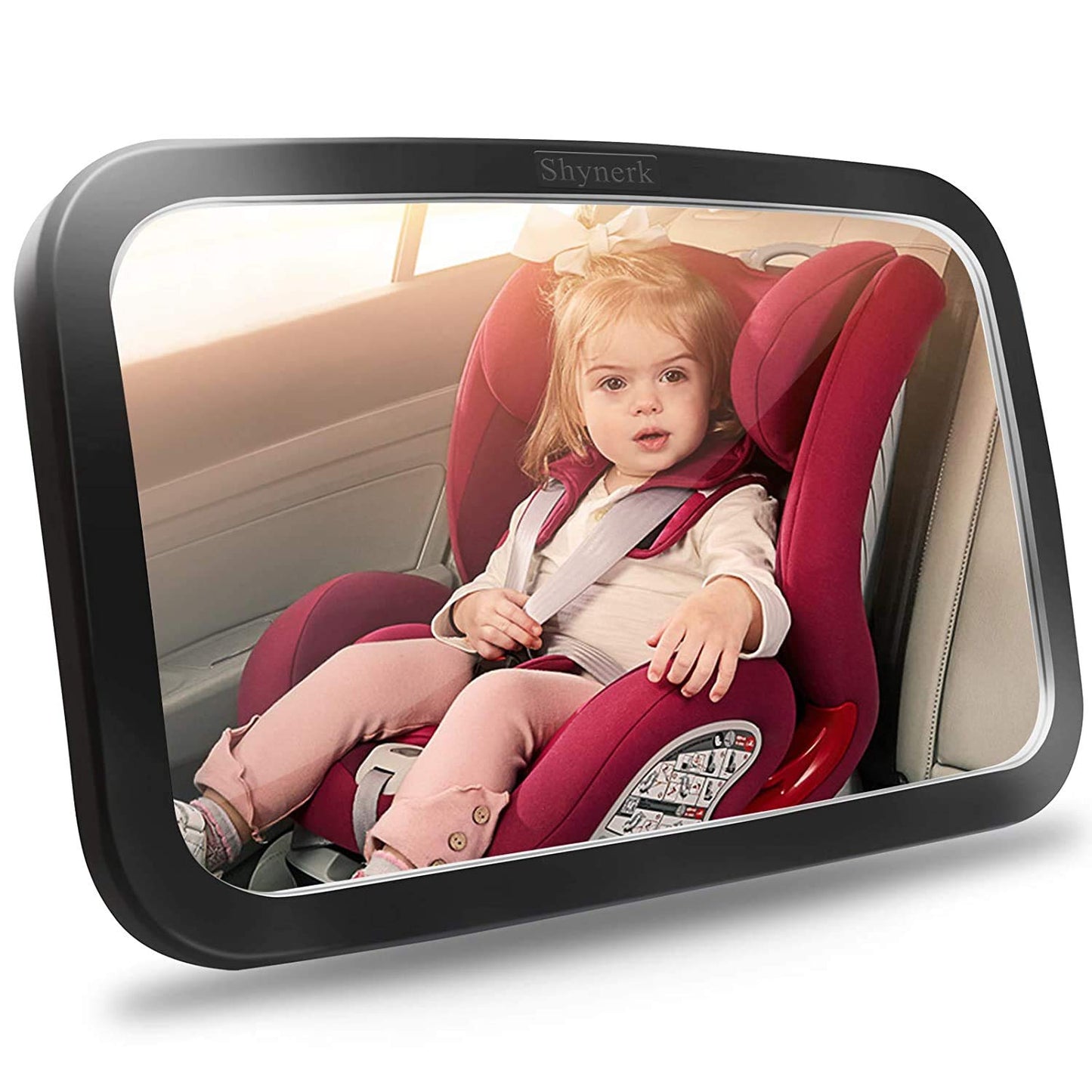 Shynerk Baby Car Mirror, Safety Car Seat Mirror for Rear Facing Infant with Wide Crystal Clear View, Shatterproof, 360° Rotation, Crash Tested and…