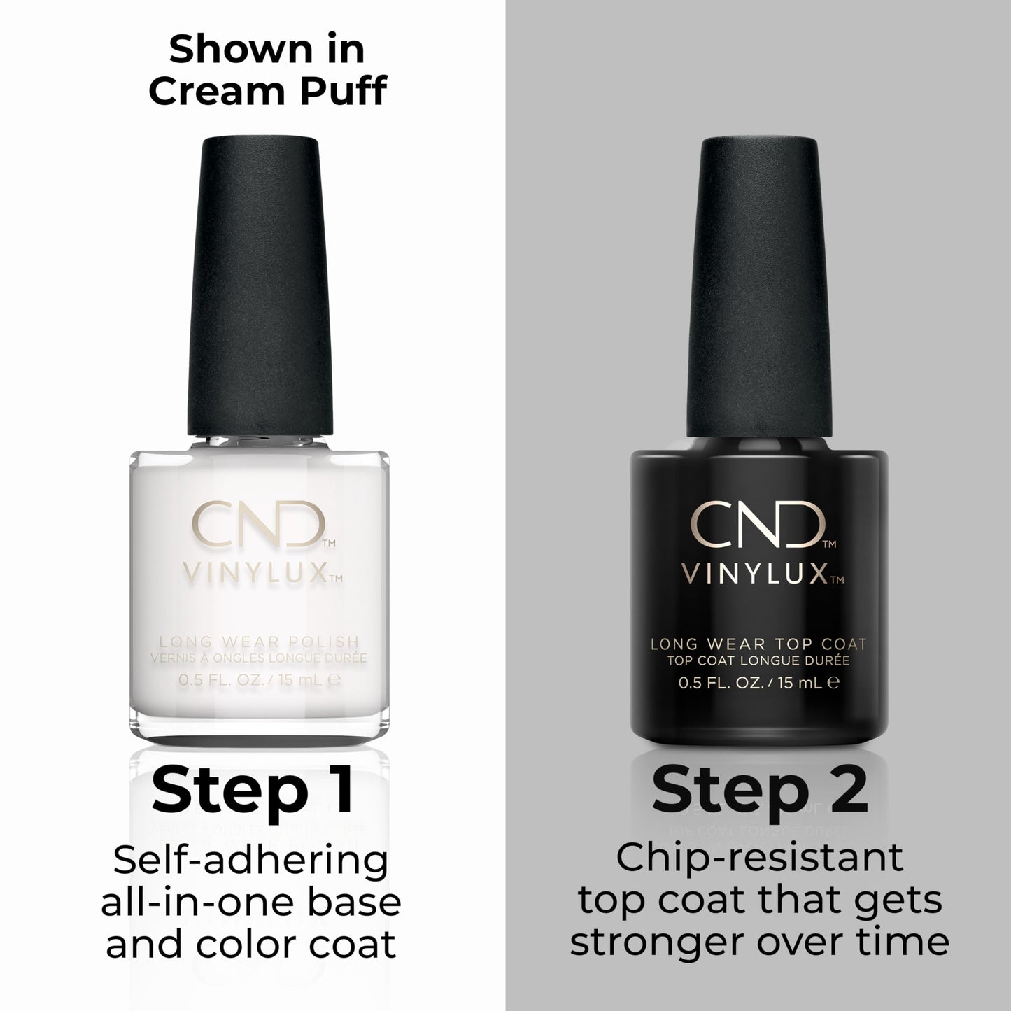 CND Vinylux Longwear White Nail Polish, Gel-like Shine & Chip Resistant Color, Studio White, 0.5 fl. oz