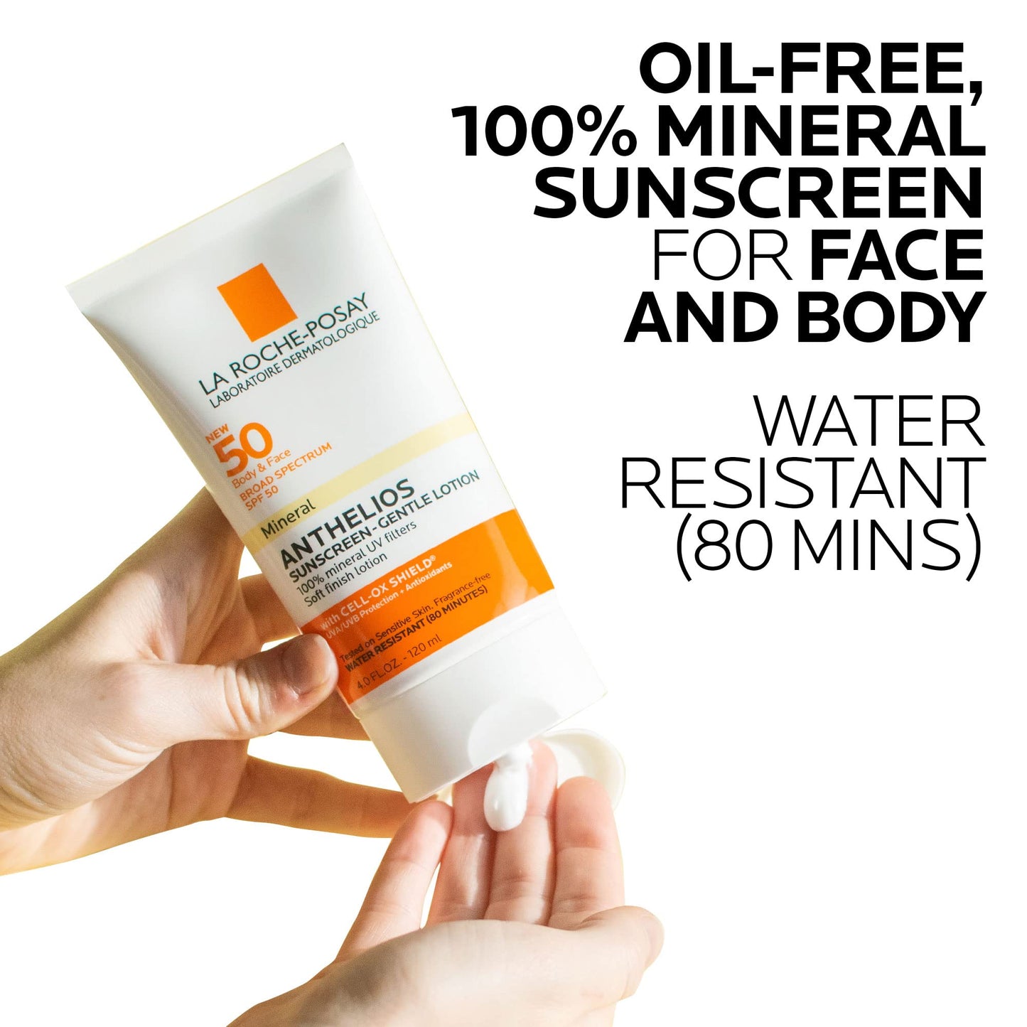 La Roche-Posay Anthelios Mineral Sunscreen SPF 50 Gentle Lotion, Broad Spectrum SPF + Antioxidants, Face & Body Sunscreen, Titanium Dioxide & Zinc Beauty and Personal Care La Roche-Posay
