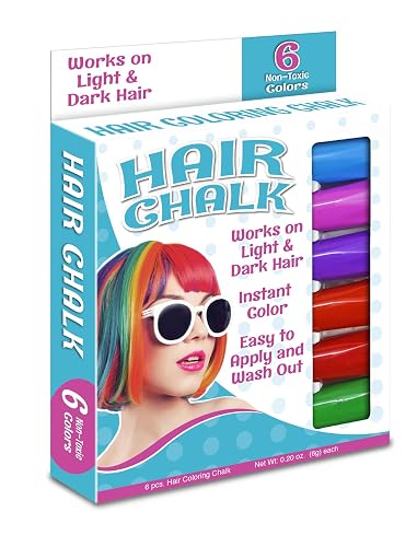 The Pencil Grip Hair Coloring Chalk, 6 Colors