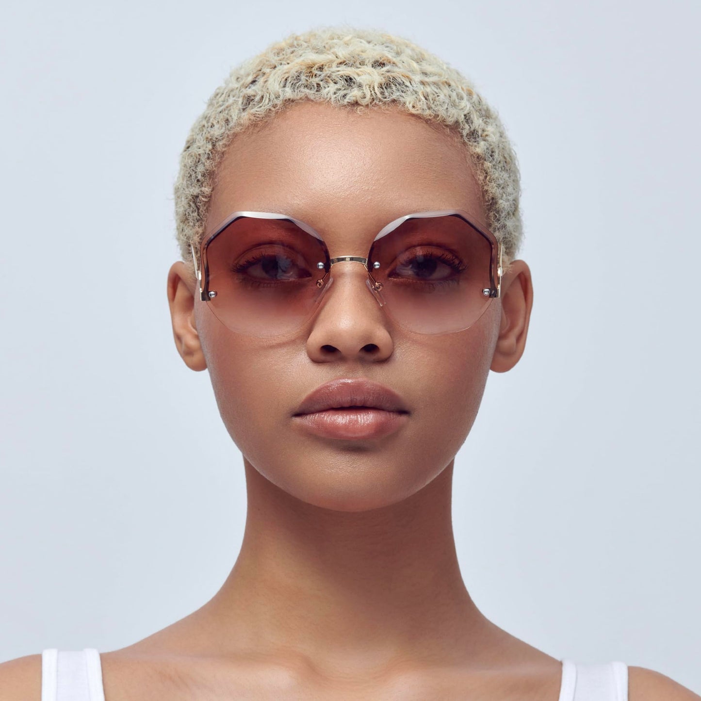 Mad Shade Sunglasses for Men & Women, Luxurious Octagon Gradient Glasses with Gold Frame, Trendy Summer Eyewear with UV400 Protection