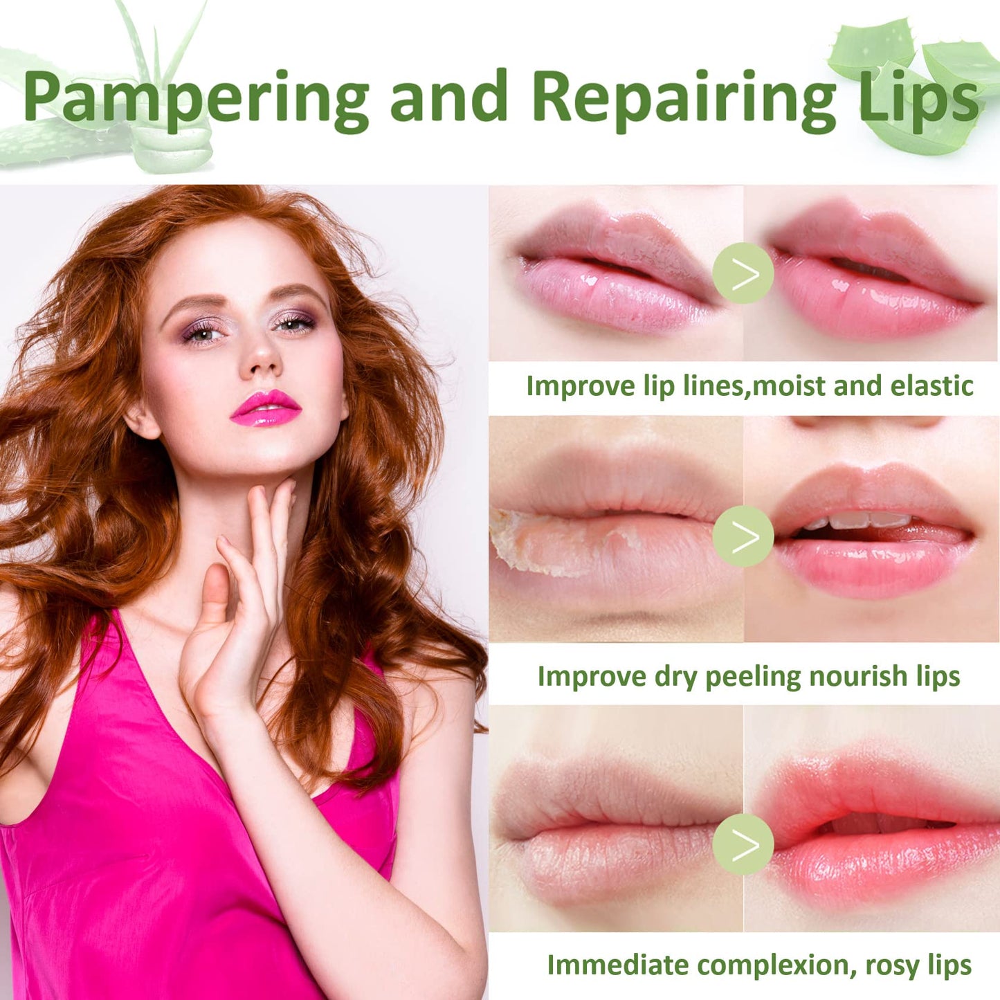 LZYLLS 6 Pack Aloe Vera Lipstick,Long Wear Nourishing Lip stick,Waterproof Moisturizing Color Changing Lip Balm Lipstick,Lip Gloss,Magic Temp Color