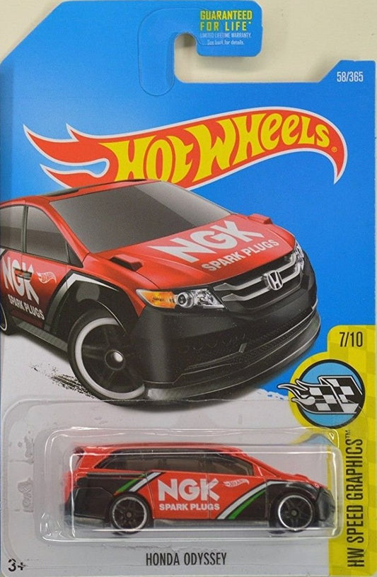 Hot Wheels 2017 HW Speed Graphics Honda Odyssey 58/365, Red