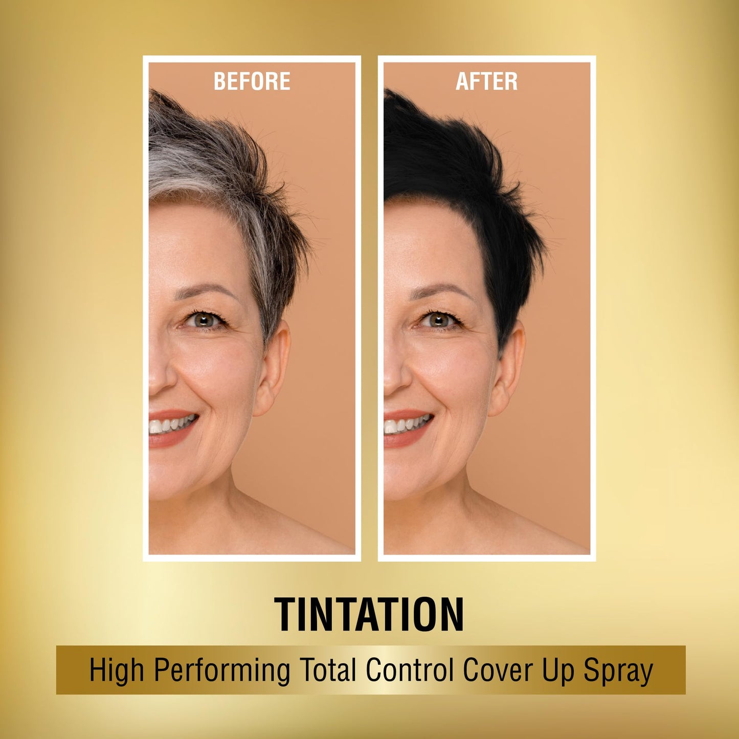 Red by Kiss Tintation Temporary Hair Color Spray, Instant Gray Root Touch Up Coverage, Water-Resistant & Smudge-Proof, Easy Wash Out, Barber