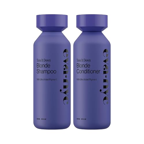 Eva NYC Purple Shampoo and Conditioner Set - Gentle, Anti-Brass Formula for Blonde, Gray, and Lightened Hair - Adds Shine, Softens, and Deep