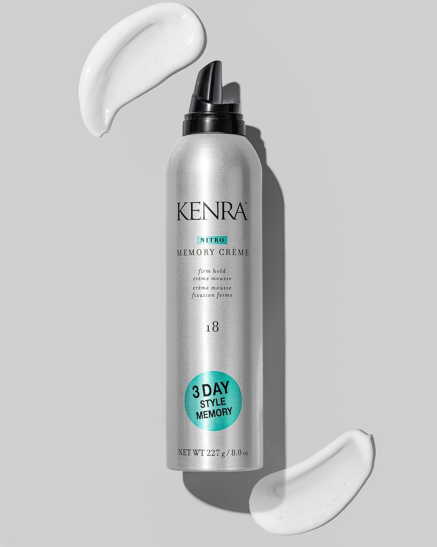 Kenra Professional Nitro Memory Crème 18 | Firm Hold Crème Mousse | All Hair Types | 8 Oz