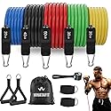 WHATAFIT Resistance Bands, Exercise Bands,Resistance Bands for Working Out, Work Out Bands with Handles for Men and Women Fitness, Strength Training…