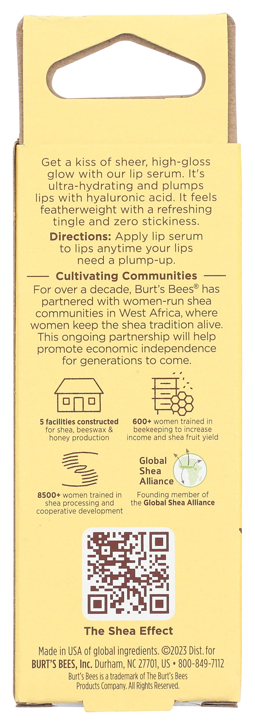 Burts Bees, Serum Shea Lip Plumping Clear, 0.27 Fl Oz