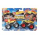 Hot Wheels Monster Trucks Demolition Doubles Oscar Mayer Weinermobile Vs All Fried Up 2 Pack. 1:64 Scale.