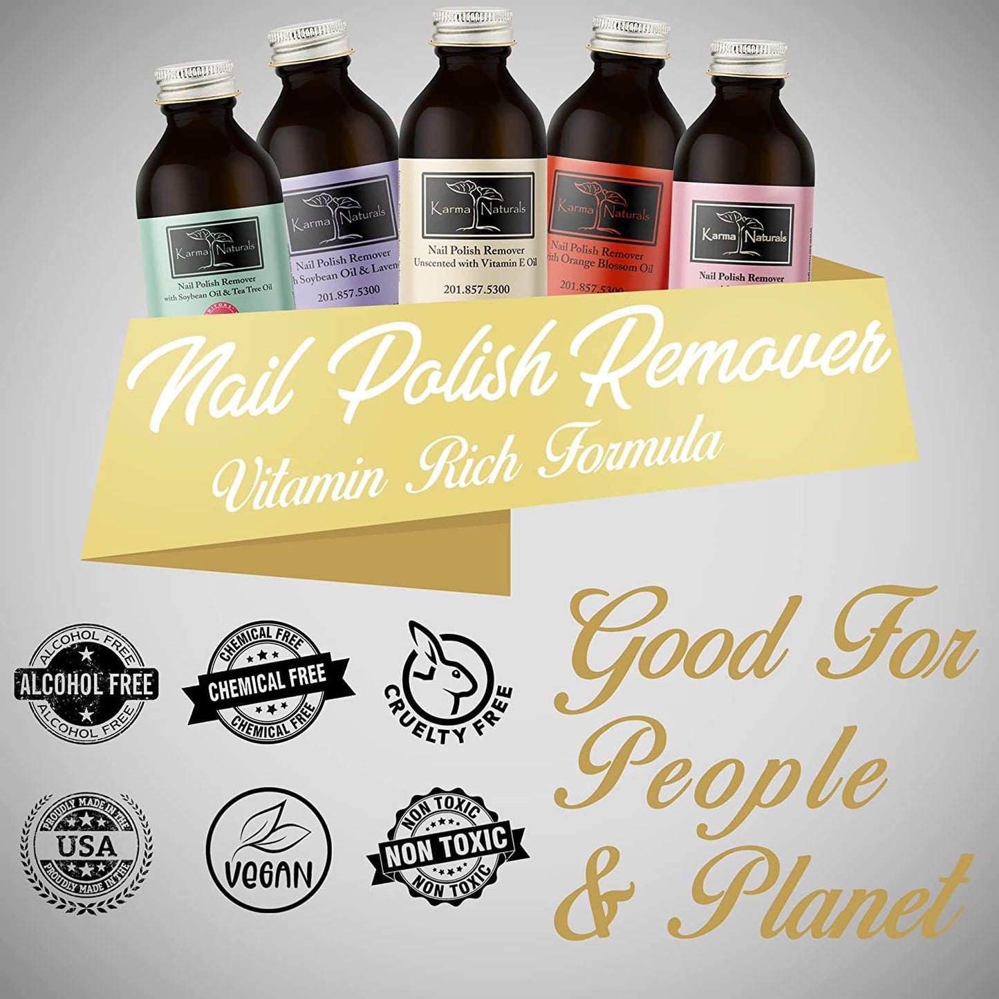 karma organic Unscented Nail Polish Remover, Non-Toxic Nail Treatment Vegan Cruelty-Free) (Unscented) (Unscented +Top/Triple Bas) Beauty & Personal Care karma organic