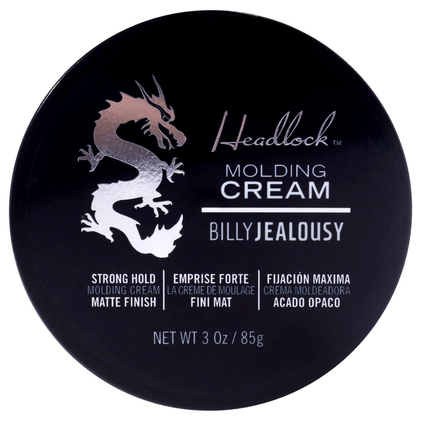 Billy Jealousy Headlock Hair Molding Cream, Hair Styling Cream for Men with Strong All-Day Hold, Natural Matte Finish Styling Agent for All Lengths, 3