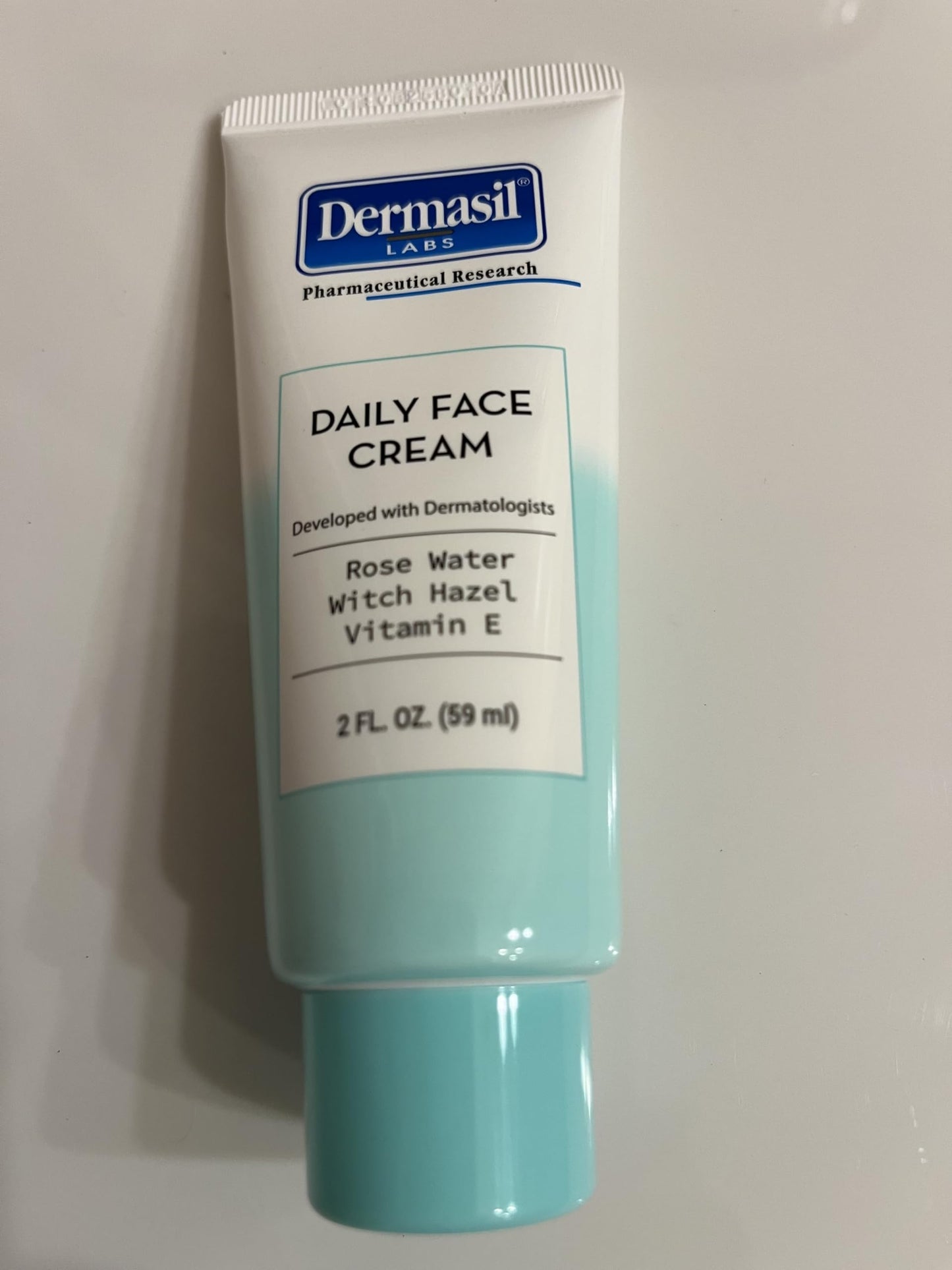 Dermasil Labs Daily Face Cream with Rose Water, Witch Hazel & Vitamin E, 2 FL OZ