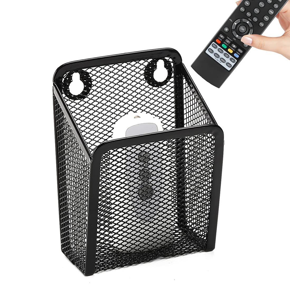 LANTWOO Remote Control Holder Wall Mount Media Organizer Storage Box