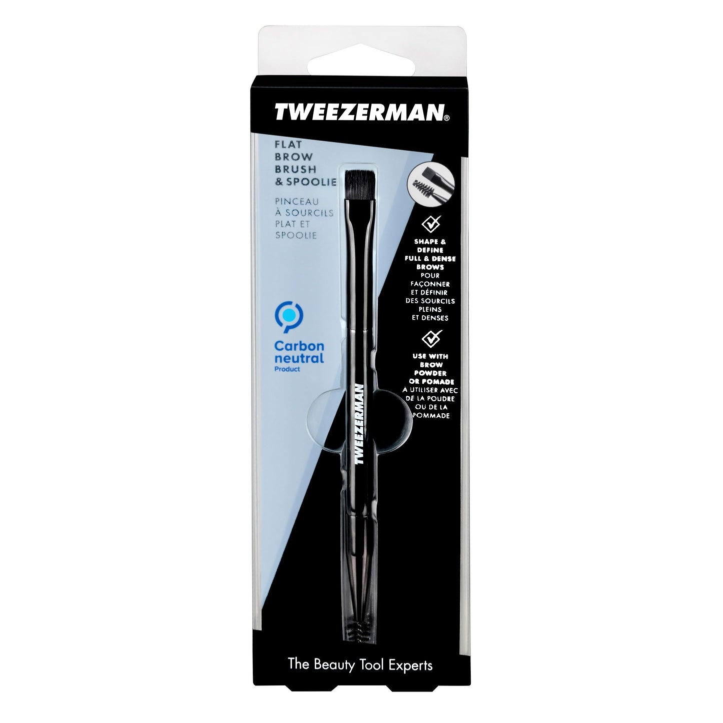 Tweezerman Dual Ended Flat Brow Brush