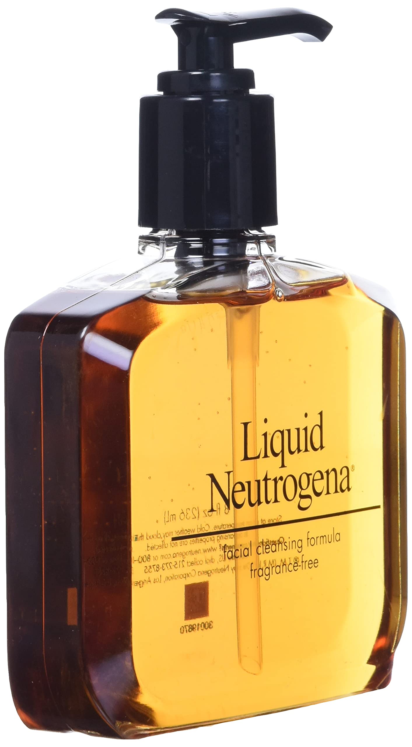 Neutrogena Fragrance Free Liquid, Facial Cleansing Formula, 8 oz Pump Bottles (Pack of 4)