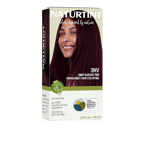 Naturtint 3NV Radiant Red Permanent Hair Color (Pack of 1), Ammonia Free, Vegan, Cruelty Free, up to 100% Gray Coverage, Long Lasting Results