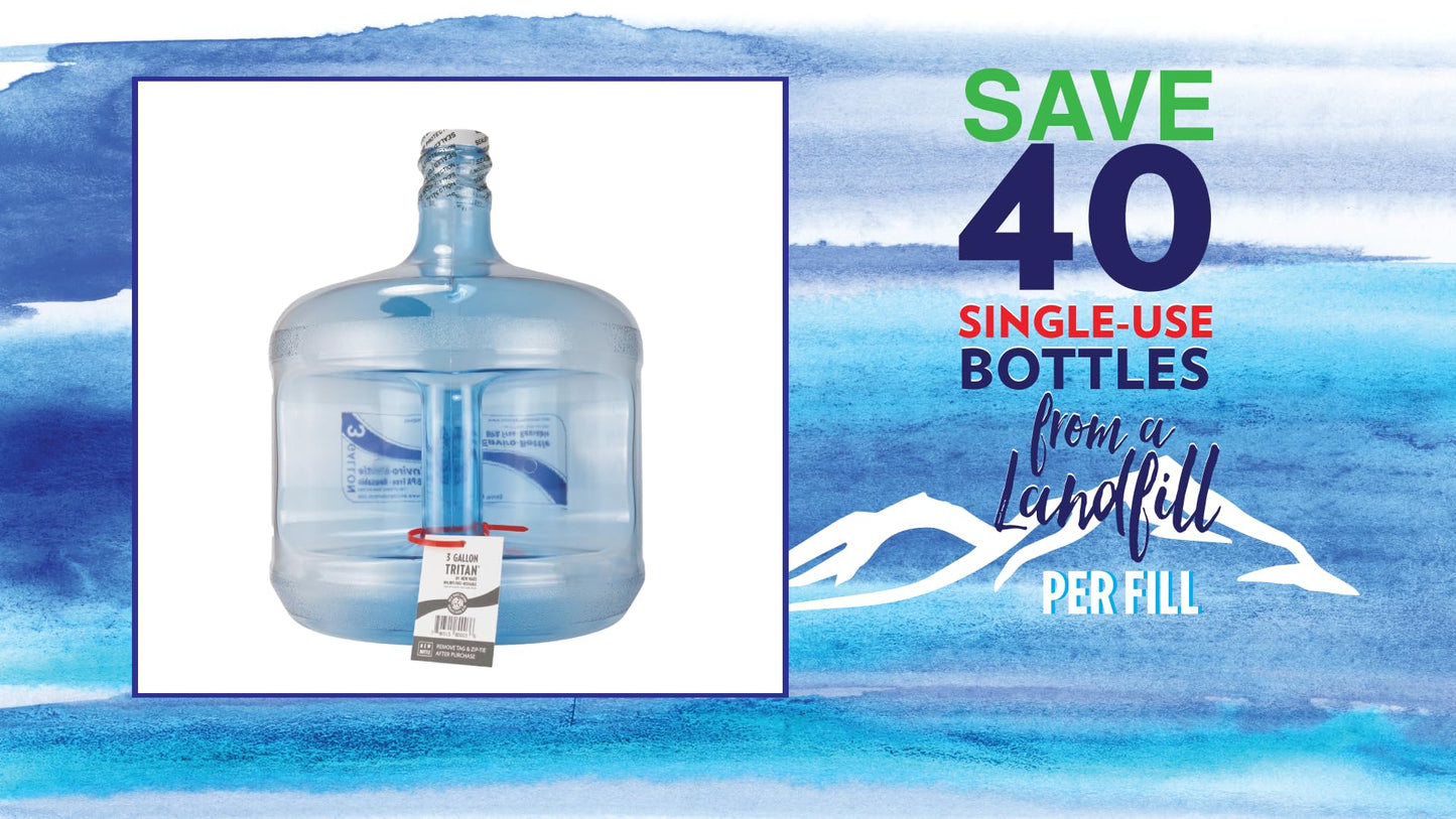 New Wave Enviro Products BPA Free Bottle, Lighweight & Durable Design, 3 Gallon Capacity