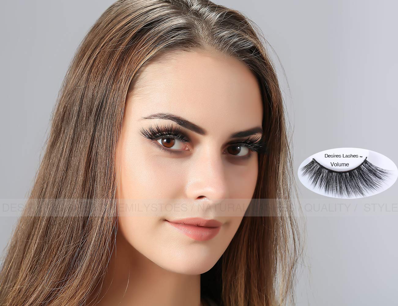 DESIRES LASHES By EMILYSTORES Natural Lashes 3D Layered Effect Fake-Mink Eyelashes Multipack 5Pairs, Volume