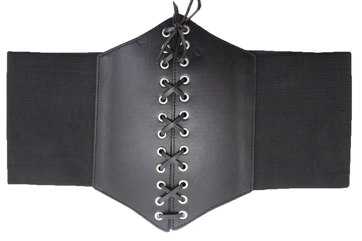 Trendy Fashion Jewelry Women Extra Wide Elastic Band Corset Wide Bold Belt Stretch High Waist Plus Size M L XL Black