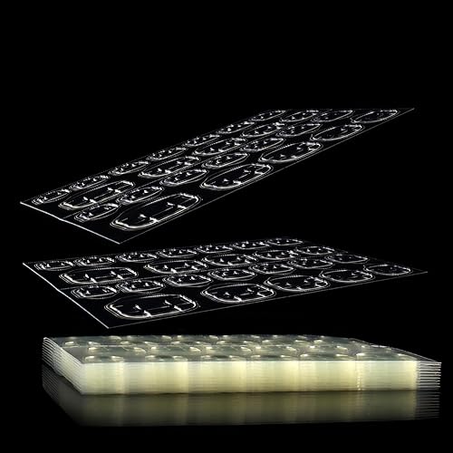 Laza 240 Pcs Thin Breathable Adhesive Tabs Fake Nail Glue Sticker 10 Sheets Super Sticky Double Sided Tips (Germany Jelly Gel) Flexible for Acrylic