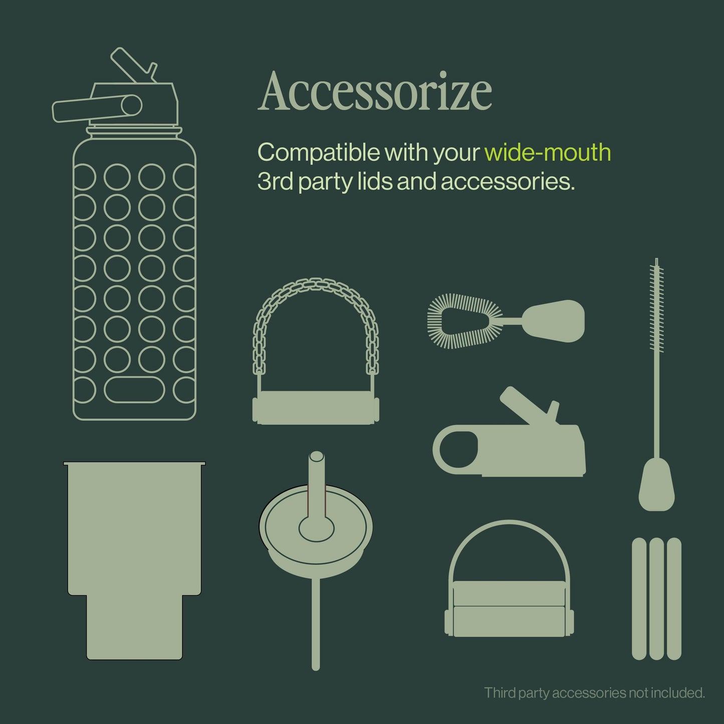 National Parks Water Bottle with Stickers Kit, Adventure Flask with Straw, Waterproof Stickers for Water Bottle, Insulated Stainless Steel 32oz (Tan)