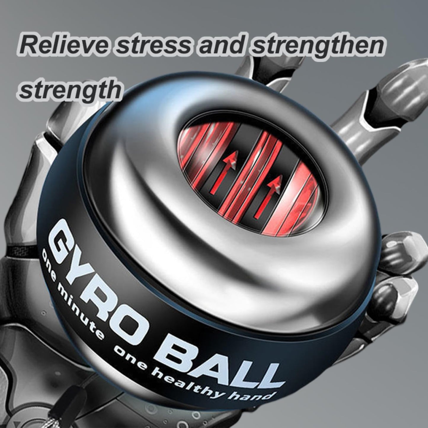 All-Metal Power Gyro Ball(2025 New 6-Level Color-Shifting), Weighted Auto-Start Hand Wrist Forearm Trainer and Strengthener for Exercise Joint and…