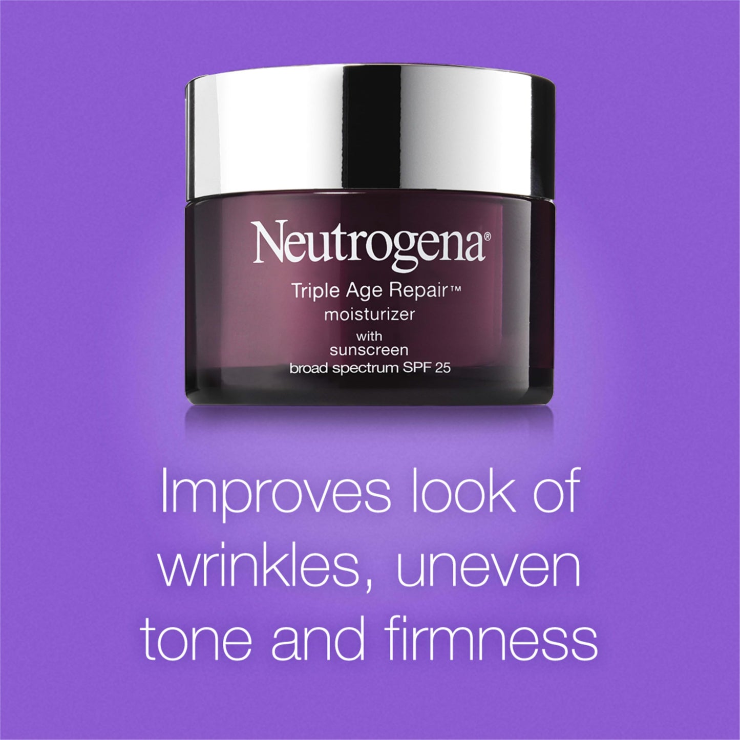 Neutrogena Triple Age Repair Face Moisturizer - with Hexinol Technology & Vitamin C, Anti-Wrinkle Face Cream with SPF 25, Visibly Reduces Wrinkles
