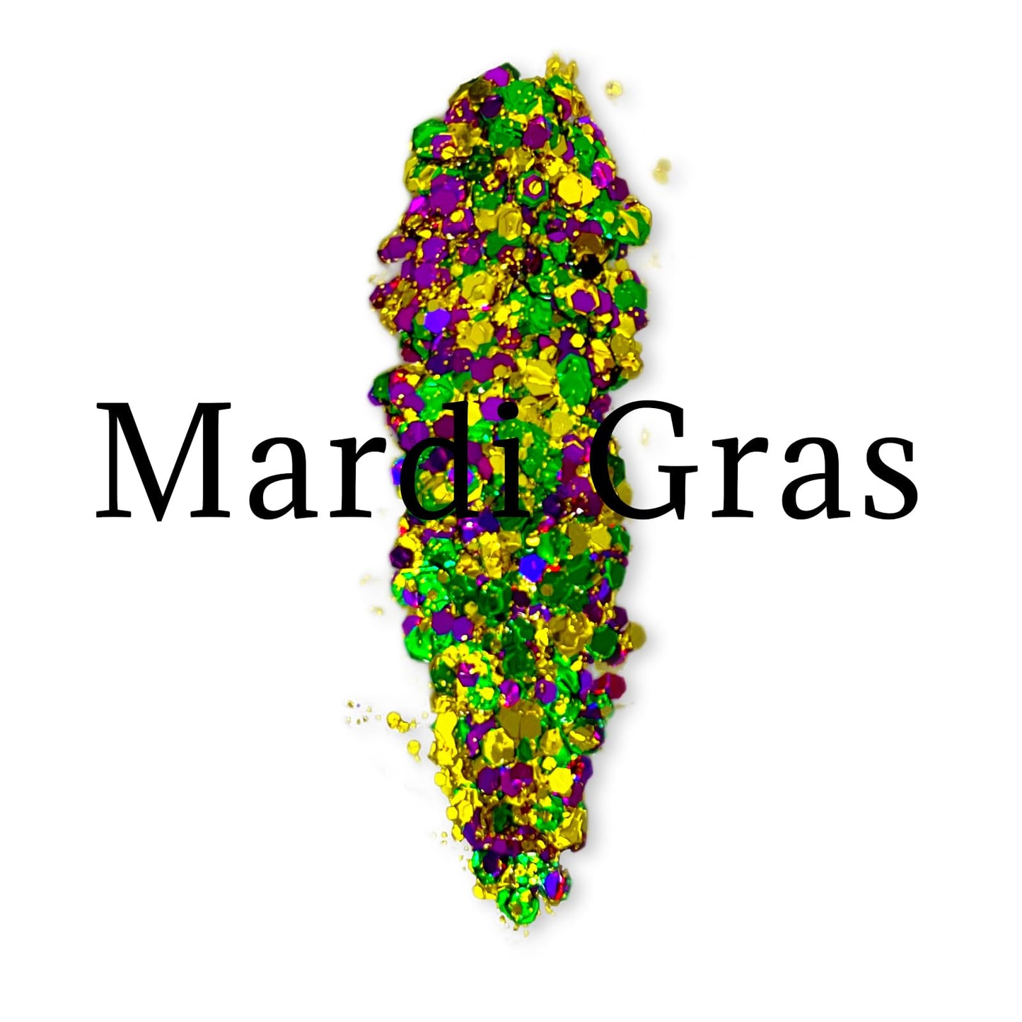 Mardi Gras Glitter Gel for Body, Face, Hair and Lip, Color Changing Glitter Gel Under Light (Mardi Gras)