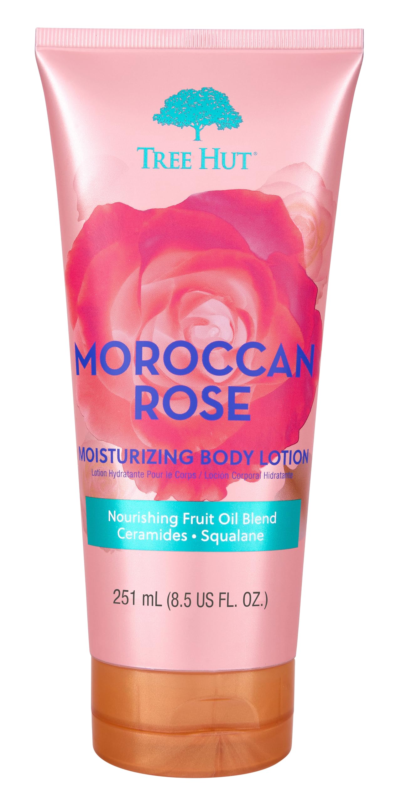 Tree Hut Moroccan Rose Moisturizing Body Lotion, Ceramide and Squalene Formula Helps Protect Skin, Long-lasting Hydration Leaves Skin Feeling Soft