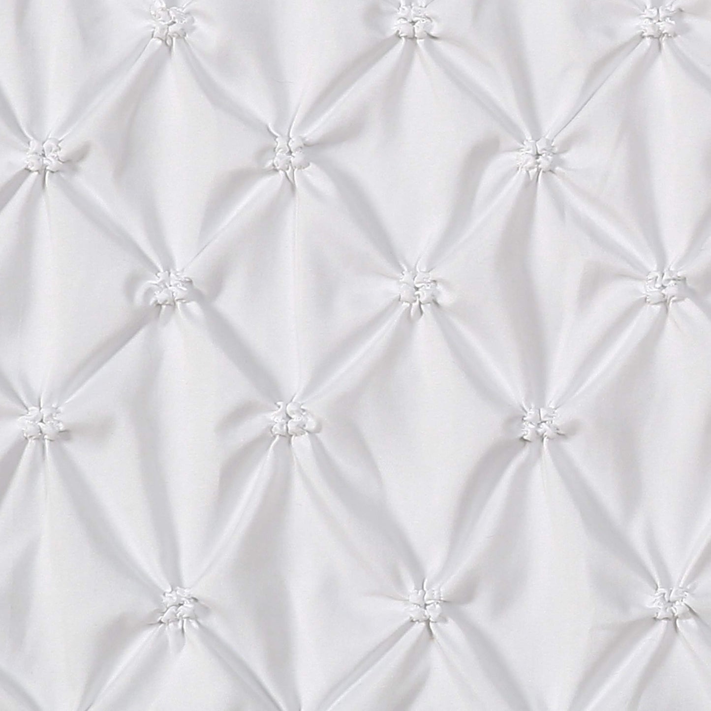 Lush Decor Bayview Shower Curtain Single 72" W x 72" L Pure White - White Shower Curtains for Bathroom Curtain Pintuck - Modern Glam Bathroom Decor