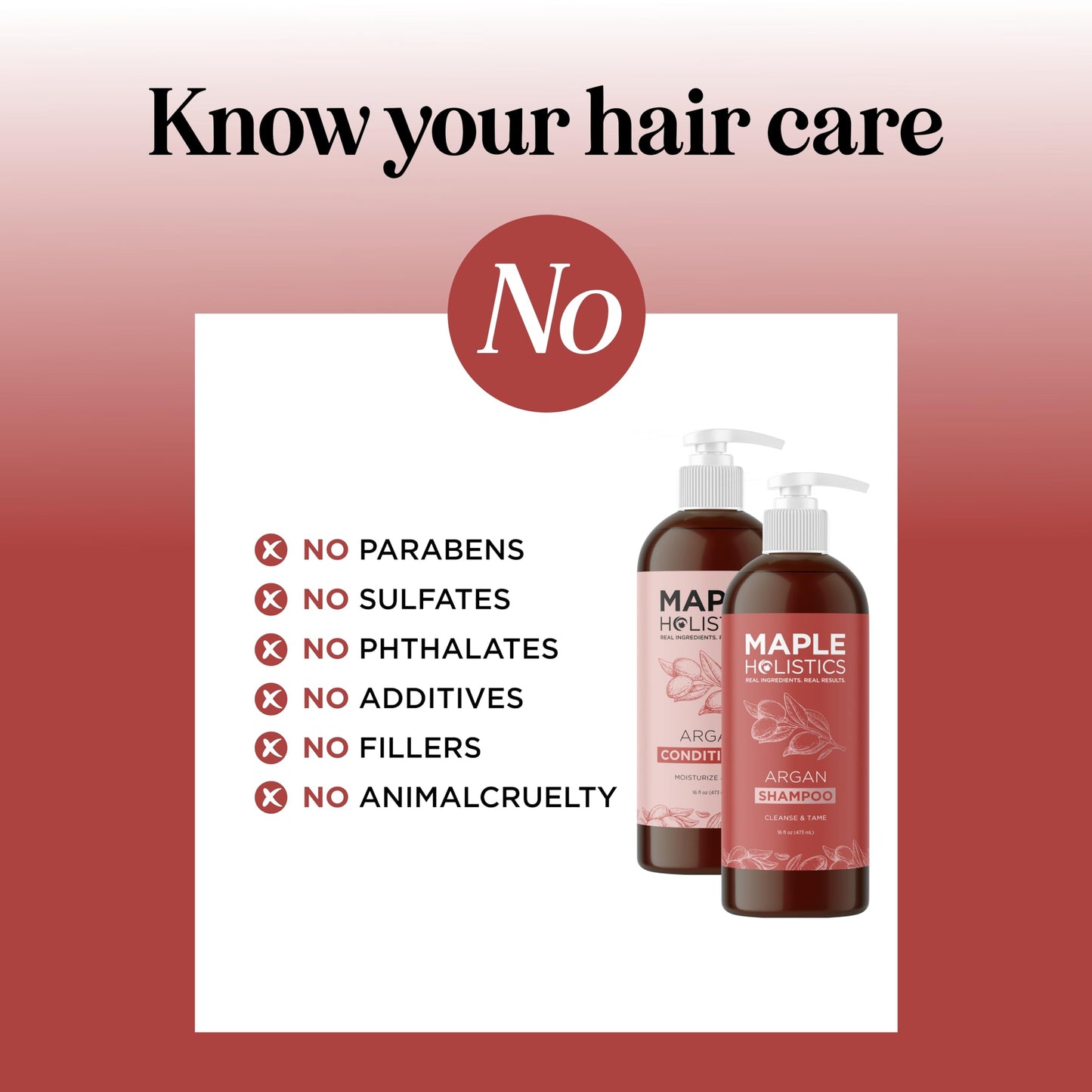 Argan Oil Shampoo and Conditioner for Dry Hair - Paraben and Sulfate Free Shampoo and Conditioner Set for Dry Hair Frizz Curl Care and Split Ends